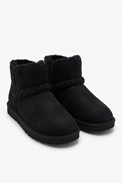 Island Boot Černé Kotníkové Válenky S Kožíškem Vel. 40