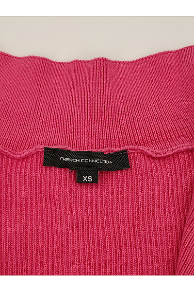 French Connection Růžový bavlněný pulovr se stojáčkem na zip Velikost XS | French Connection | obrázek 6