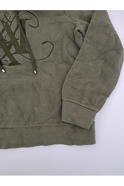 MAX&CO. Dámská khaki bavlněná mikina s kapucí a potiskem Vel. EU L | MAX&CO. | obrázek 4