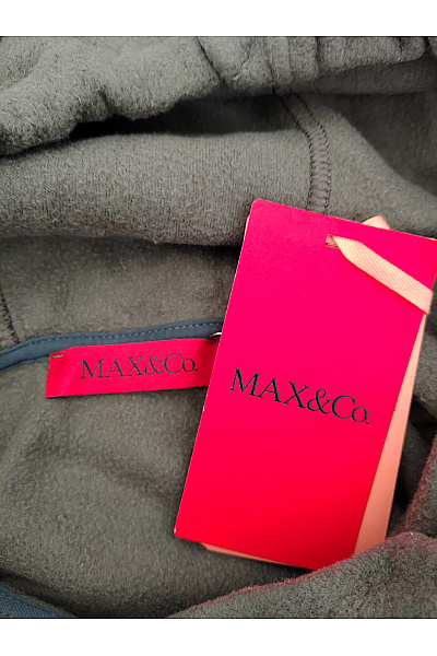 MAX&CO. Dámská khaki bavlněná mikina s kapucí a potiskem Vel. EU L | MAX&CO. | obrázek 6