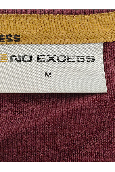 NO EXCESS Pánský bavlněný pulovr vínový basic Velikost M | NO EXCESS | obrázek 6