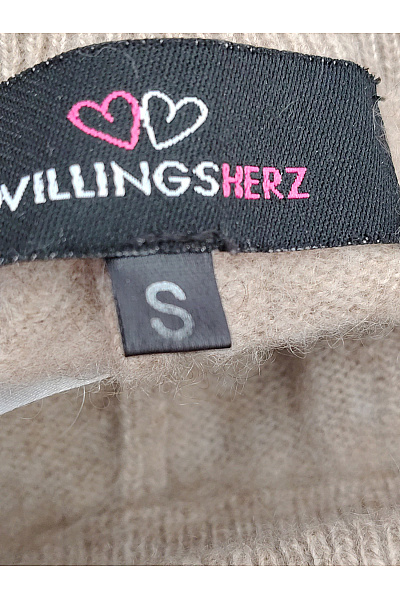 Zwillingsherz Béžové kašmírové úpletové široké kalhoty s kapsami Velikost S | Zwillingsherz | obrázek 5