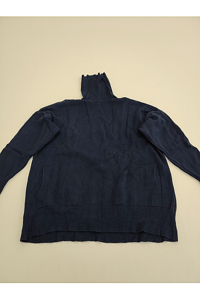 Dámský modrý pletený rolák oversized Vel. XL | Unimoda | obrázek 4