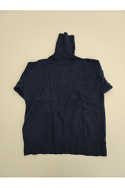 Dámský modrý pletený rolák oversized Vel. XL | Unimoda | obrázek 8