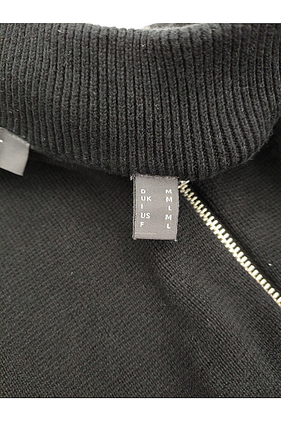Esprit Pánský černý bavlněný pletený svetr na zip se stojáčkem Velikost DE M | Esprit | obrázek 7
