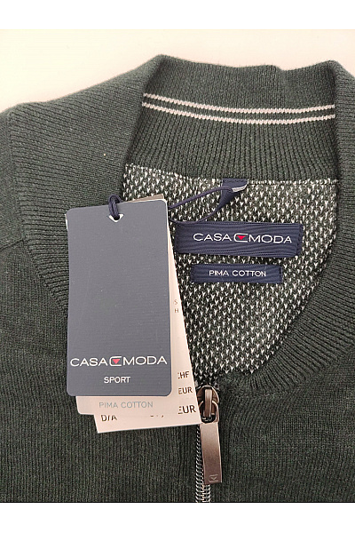 CASA MODA Pánský černý pletený kardigan na zip se stojáčkem Vel. EU 4XL | CASA MODA | obrázek 8