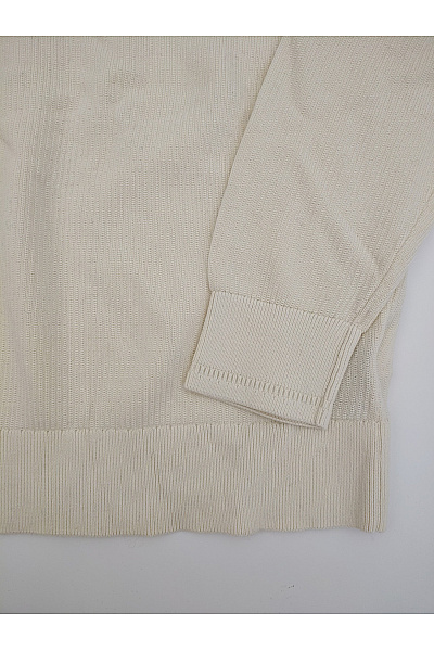 TOMMY HILFIGER Béžový pletený bavlněný pulovr basic Vel. XXL | TOMMY HILFIGER | obrázek 3