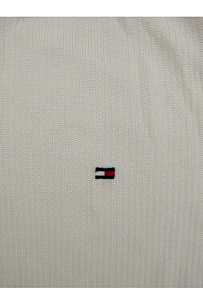 TOMMY HILFIGER Béžový pletený bavlněný pulovr basic Vel. XXL | TOMMY HILFIGER | obrázek 4