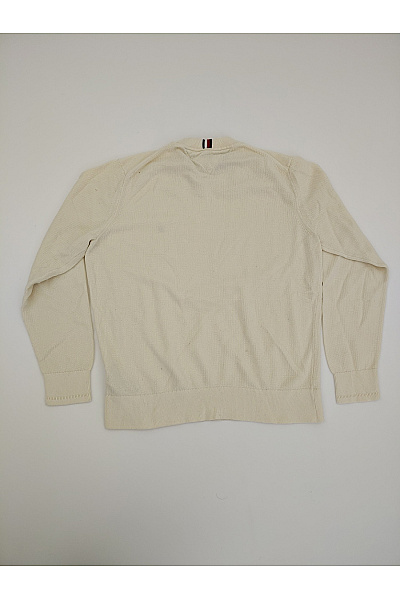 TOMMY HILFIGER Béžový pletený bavlněný pulovr basic Vel. XXL | TOMMY HILFIGER | obrázek 8
