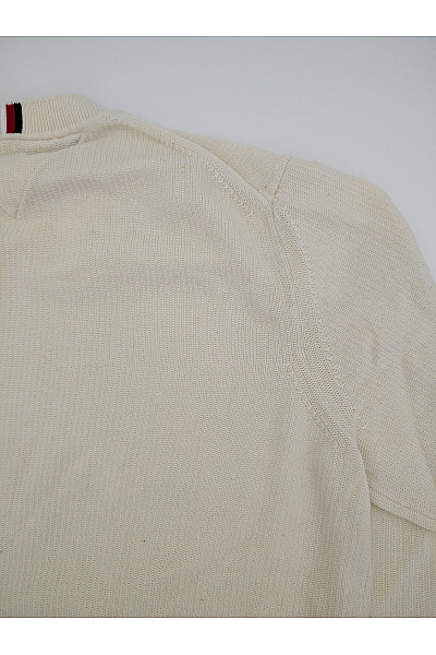 TOMMY HILFIGER Béžový pletený bavlněný pulovr basic Vel. XXL | TOMMY HILFIGER | obrázek 10