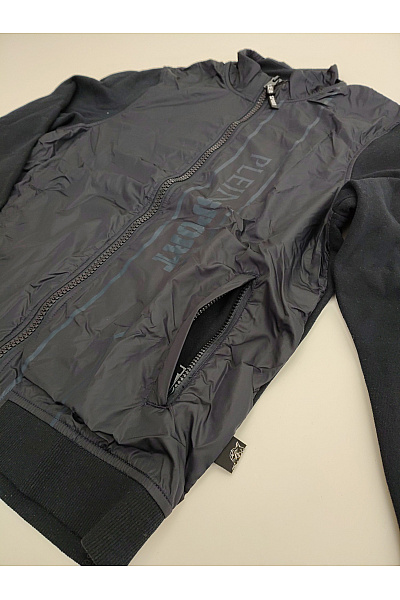 PLEIN SPORT Černá bavlněná sportovní bomber bunda se zipem Vel. M | PLEIN SPORT | obrázek 5