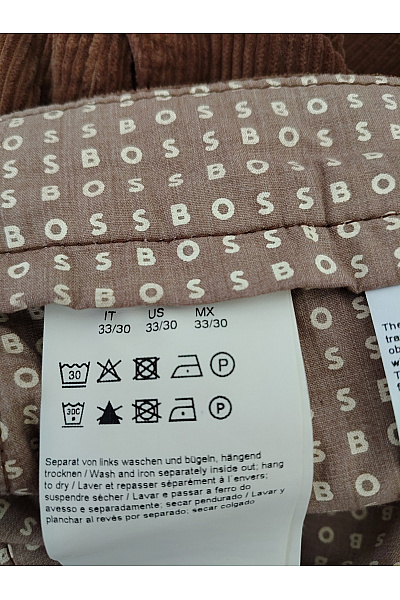 Hugo Boss Pánské hnědé manšestrové kalhoty chino bavlněné Vel. IT 33/30 | Hugo Boss | obrázek 7