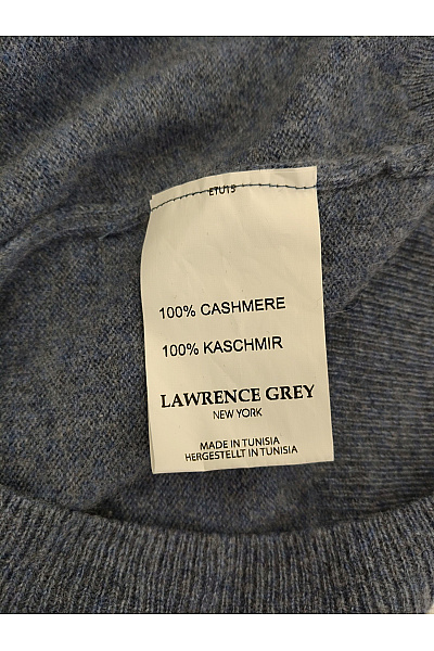 LAWRENCE GREY Pánský šedý kašmírový pulovr basic Velikost L | LAWRENCE GREY | obrázek 3