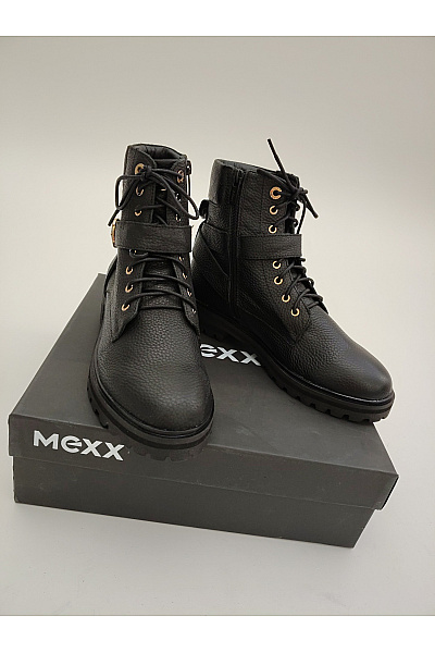 Mexx Černé kotníkové boty se šněrováním a přezkou podzimní zimní Vel. 38 | Mexx | obrázek 9
