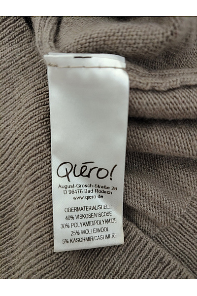 Qiéro! Dámský hnědý pletený kardigan do véčka na knoflíky Velikost DE 42 | Qiéro! | obrázek 6