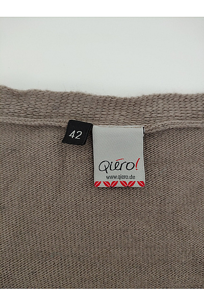Qiéro! Dámský hnědý pletený kardigan do véčka na knoflíky Velikost DE 42 | Qiéro! | obrázek 7