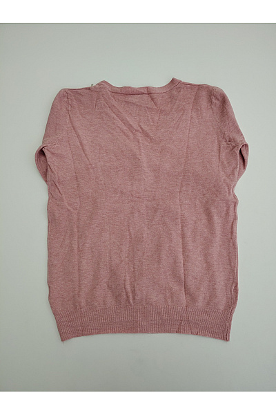 Soft cashmere Dámský růžový propínací kardigan do véčka Vel. M | soft cashmere | obrázek 8