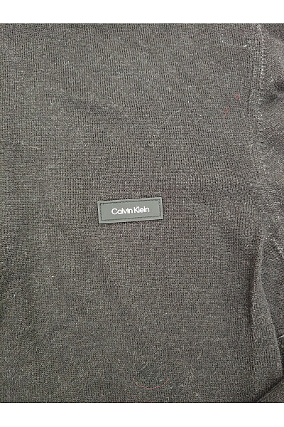 Calvin Klein Černý bavlněný pulovr se stojáčkem na zip Velikost S | Calvin Klein | obrázek 4