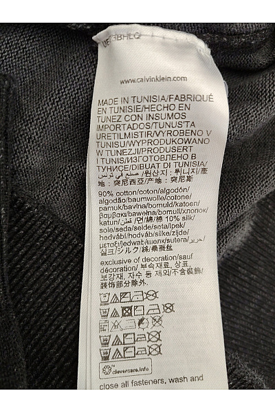 Calvin Klein Černý bavlněný pulovr se stojáčkem na zip Velikost S | Calvin Klein | obrázek 7