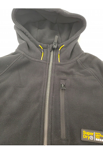 SUPERDRY Pánská černá sportovní mikina na zip s kapucí Velikost M | SUPERDRY | obrázek 5