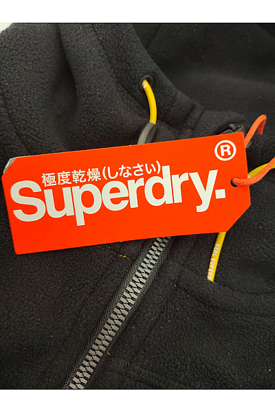 SUPERDRY Pánská černá sportovní mikina na zip s kapucí Velikost M | SUPERDRY | obrázek 7