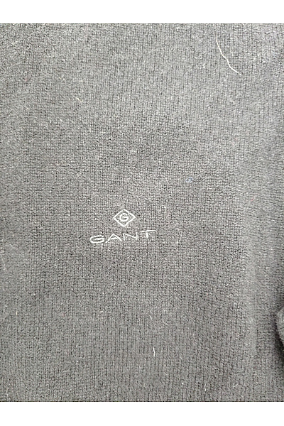 GANT Černý pletený basic pulovr s dlouhým rukávem Velikost XL | GANT | obrázek 4