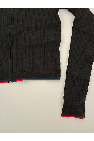 Loft Jeans Černá chlapecká bavlněná mikina na zip s pleteným vzorem Velikost M | Loft Jeans | obrázek 4
