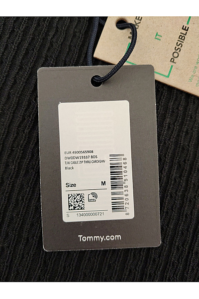 Loft Jeans Černá chlapecká bavlněná mikina na zip s pleteným vzorem Velikost M | Loft Jeans | obrázek 8