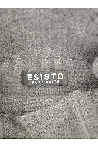 ESISTO Šedý vlněný rolák oversized pletený Vel. L | ESISTO | obrázek 7