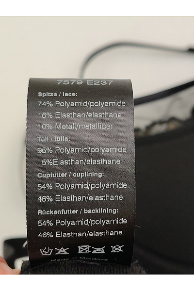 ESCORA Černá krajková kosticová podprsenka s ozdobnými pásky Vel. EU 85B | ESCORA | obrázek 10