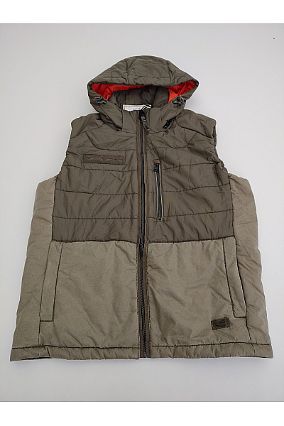 Camel active Pánská khaki prošívaná zateplená vesta s kapucí Vel. DE 56 | camel active | obrázek 2