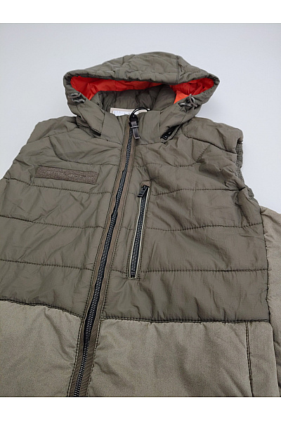 Camel active Pánská khaki prošívaná zateplená vesta s kapucí Vel. DE 56 | camel active | obrázek 4