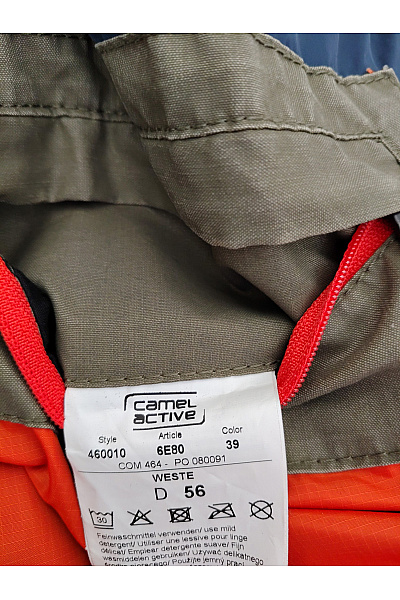 Camel active Pánská khaki prošívaná zateplená vesta s kapucí Vel. DE 56 | camel active | obrázek 6