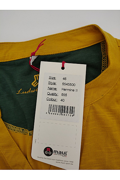 Kudibal Dámské žluté henley tričko s krátkým rukávem basic Vel. DE 46 | Kudibal | obrázek 8