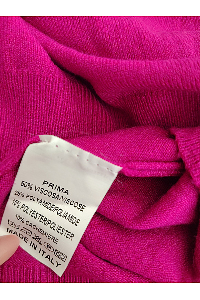 Cashmere Růžový dámský propínací kardigan na knoflíky Velikost M | Cashmere | obrázek 6