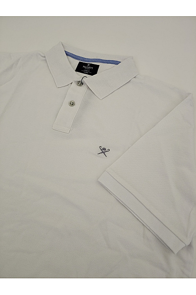 HACKETT Béžové bavlněné pánské polo tričko s krátkým rukávem a výšivkou Vel. XL | HACKETT | obrázek 3
