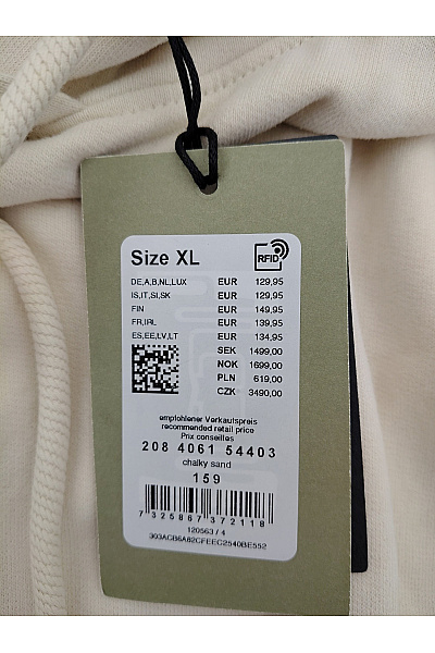 Marc O´Polo Béžová bavlněná mikina s kapucí oversized Vel. XL | Marc O´Polo | obrázek 7