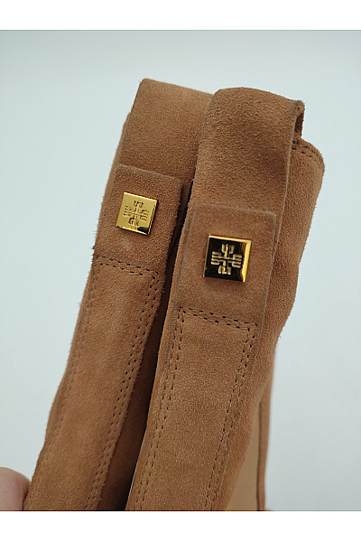 Hogl Hnědé semišové polokozačky na zip Velikost DE 39 | hogl | obrázek 8