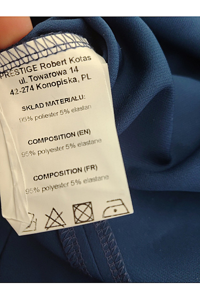 MOE Modré asymetrické pouzdrové šaty s rozparkem Velikost XL | MOE | obrázek 8