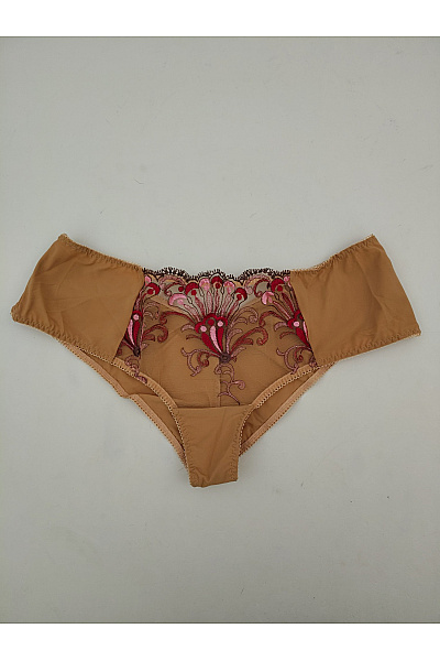 Elie Pour Elle Luxusní Dámské Kalhotky S Výšivkou Hnědé Vel. EU XXL