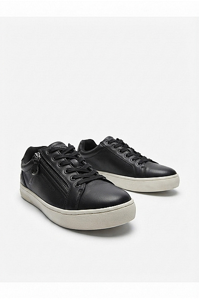 Calvin Klein Pánské Tenisky Jeans Classic Cupsole Zip Low In Černé Velikost 43