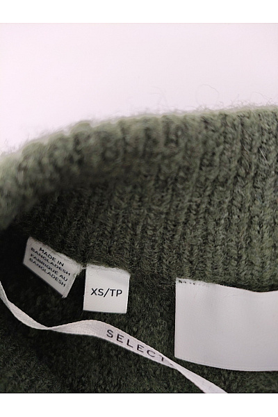 SELECTED Dámský khaki pletený pulovr basic Vel. XS/TP | SELECTED | obrázek 8