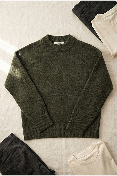 SELECTED Dámský Khaki Pletený Pulovr Basic Vel. XS/TP
