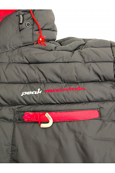 Peak mountain Černá pánská prošívaná zimní bunda s kapucí Vel. XXL | peak mountain | obrázek 8