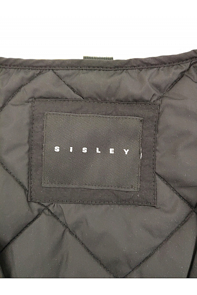 SISLEY Černá prošívaná zateplená vesta bez rukávů se zapínáním Velikost EU L | SISLEY | obrázek 7