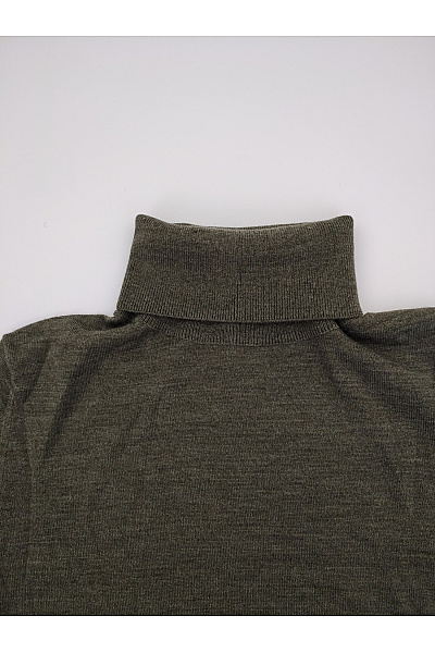 DSTREZZED Dámský vlněný rolák khaki basic Velikost M | DSTREZZED | obrázek 3
