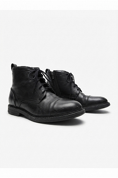 Clarks Černé Kotníkové Boty šněrovací Na Zip Elegantní Vycházkové Velikost EU 42