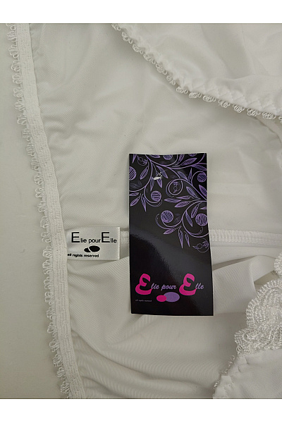 Elie pour Elle Bílé luxusní krajkové kalhotky Velikost EU XXL | Elie pour Elle | obrázek 6