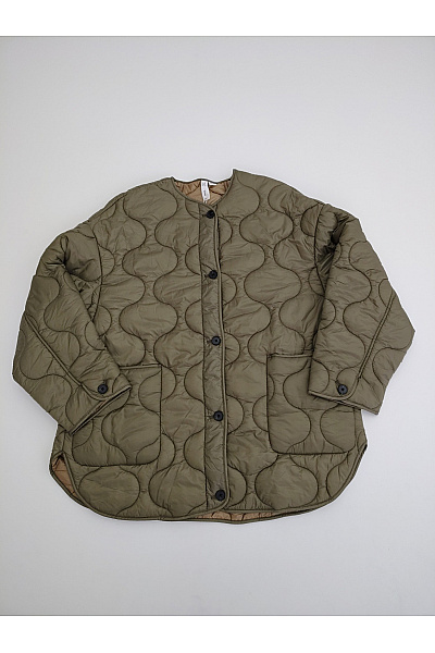 MANGO Dámská khaki prošívaná přechodová bunda oversize Velikost EU XL | MANGO | obrázek 2