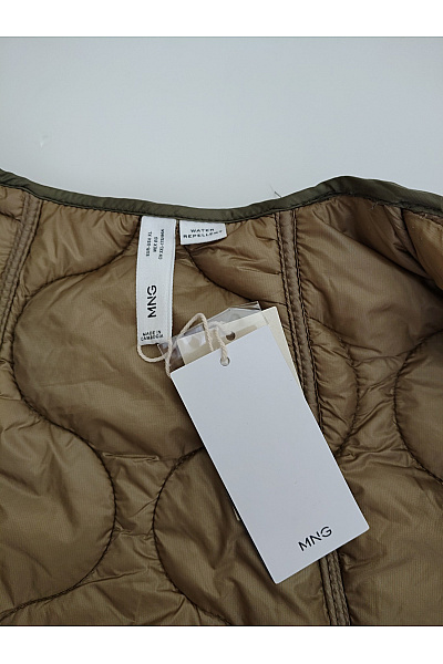 MANGO Dámská khaki prošívaná přechodová bunda oversize Velikost EU XL | MANGO | obrázek 7